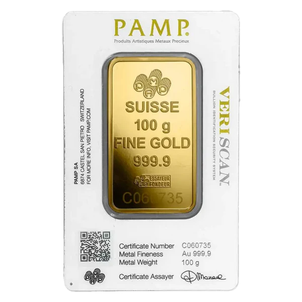 Pamp 100g Gold Bar - Image 2