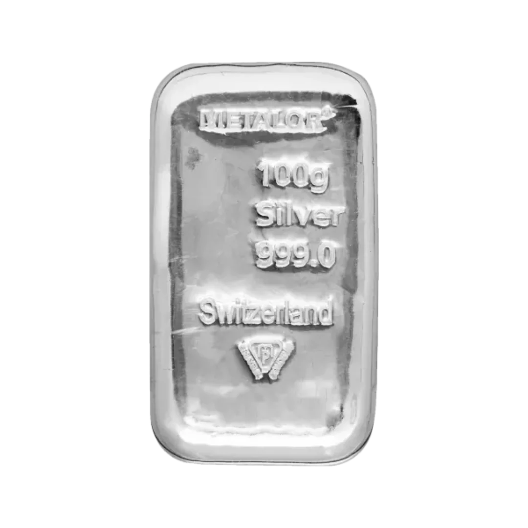 100g Silver Bar Metalor