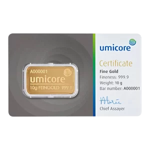 Umicore 10g Gold Bar