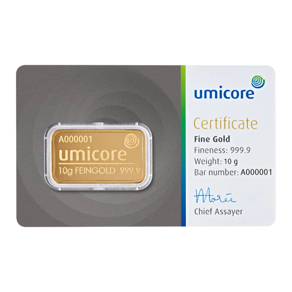 Umicore 10g Gold Bar