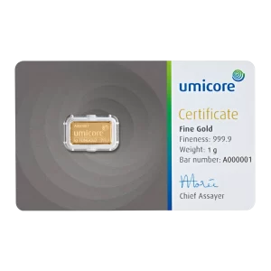 Umicore 1g Gold Bar