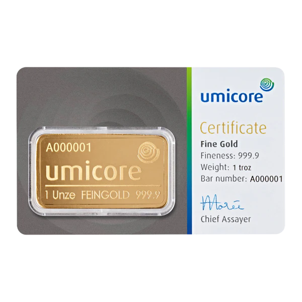 Umicore 1oz Gold Bar