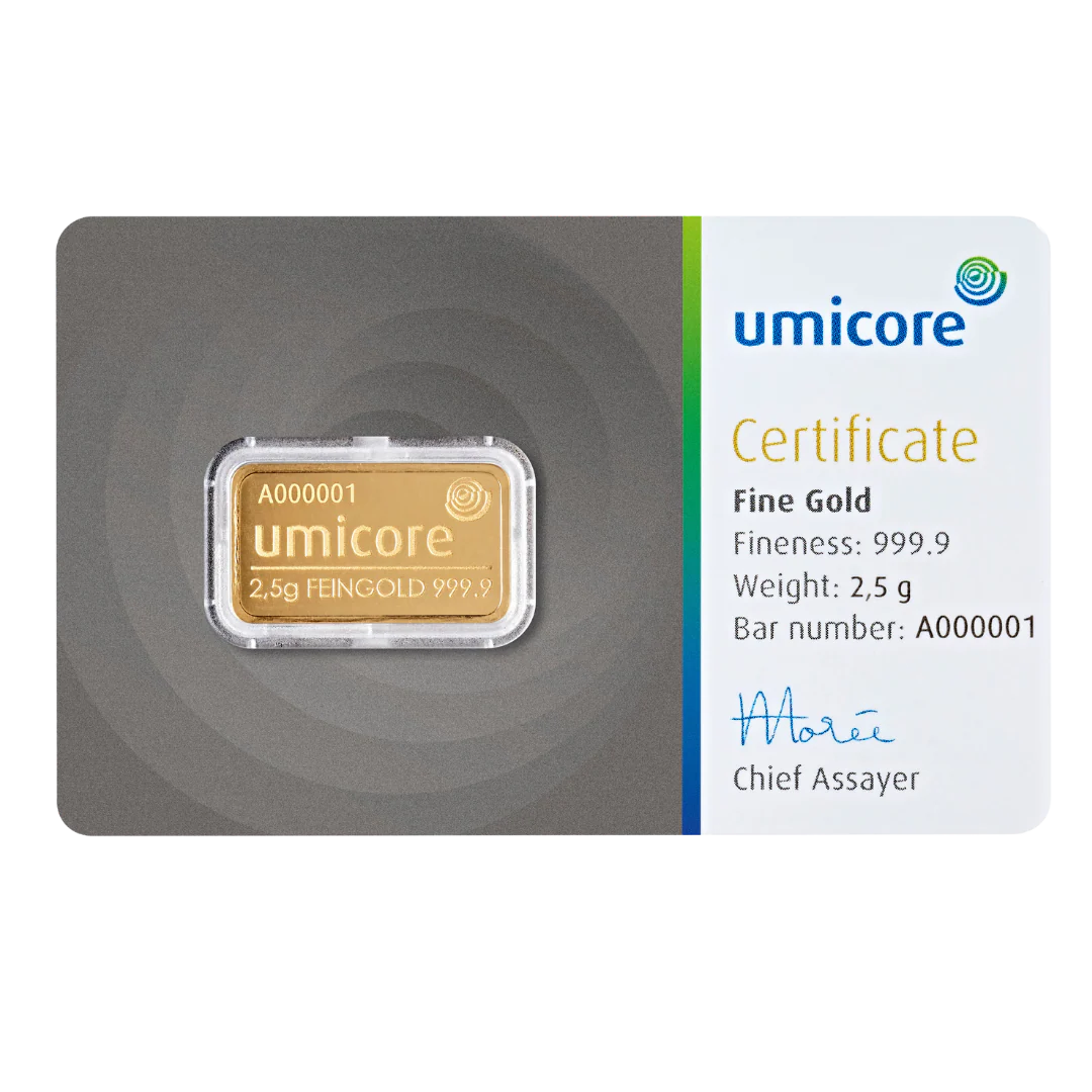 Umicore 2.5g Gold Bar