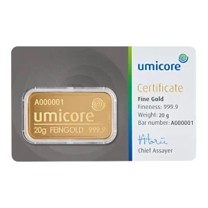 Umicore 20g Gold Bar