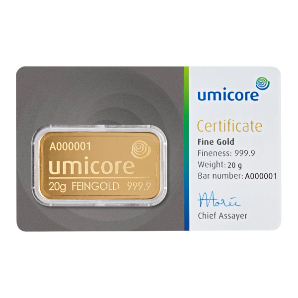 Umicore 20g Gold Bar