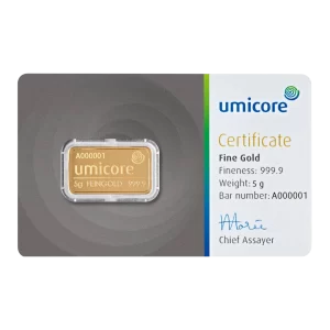 Umicore 5g Gold Bar