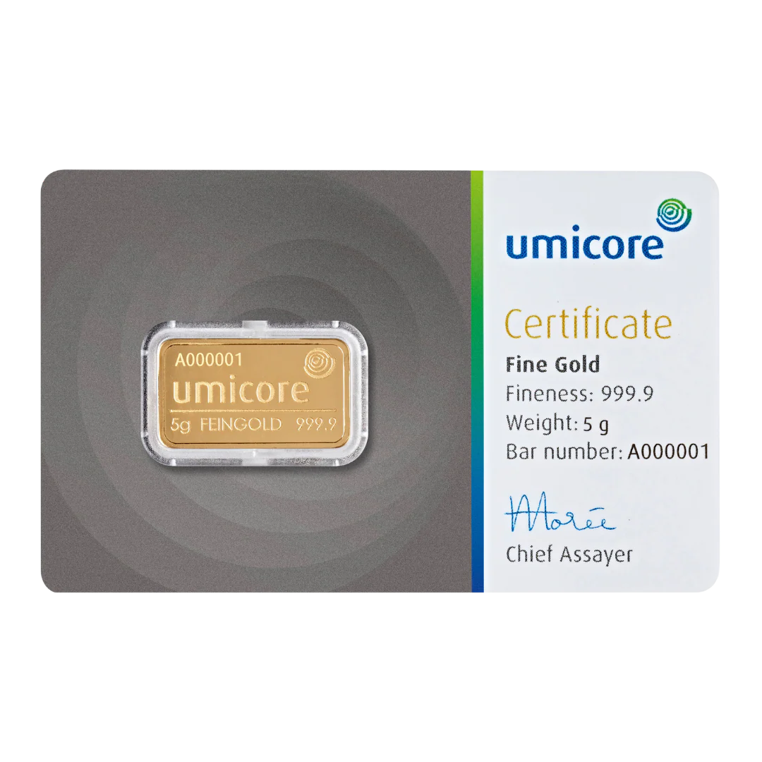 Umicore 5g Gold Bar
