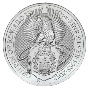 10oz Griffin of Edward III Silver Coin Queen's Beasts