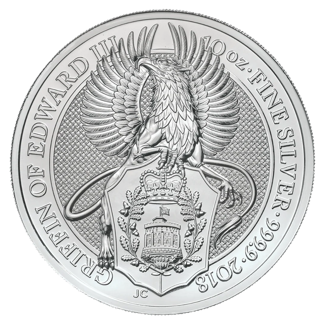 10oz Griffin of Edward III Silver Coin Queen's Beasts